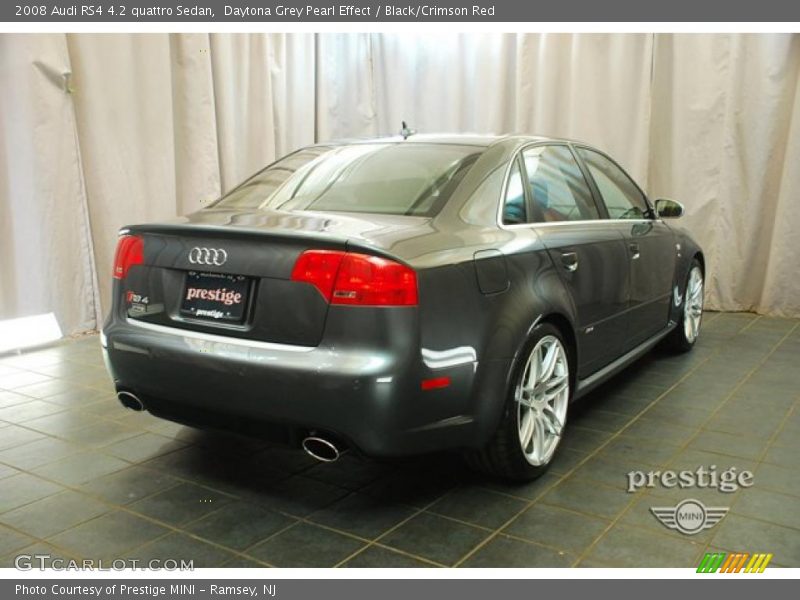 Daytona Grey Pearl Effect / Black/Crimson Red 2008 Audi RS4 4.2 quattro Sedan