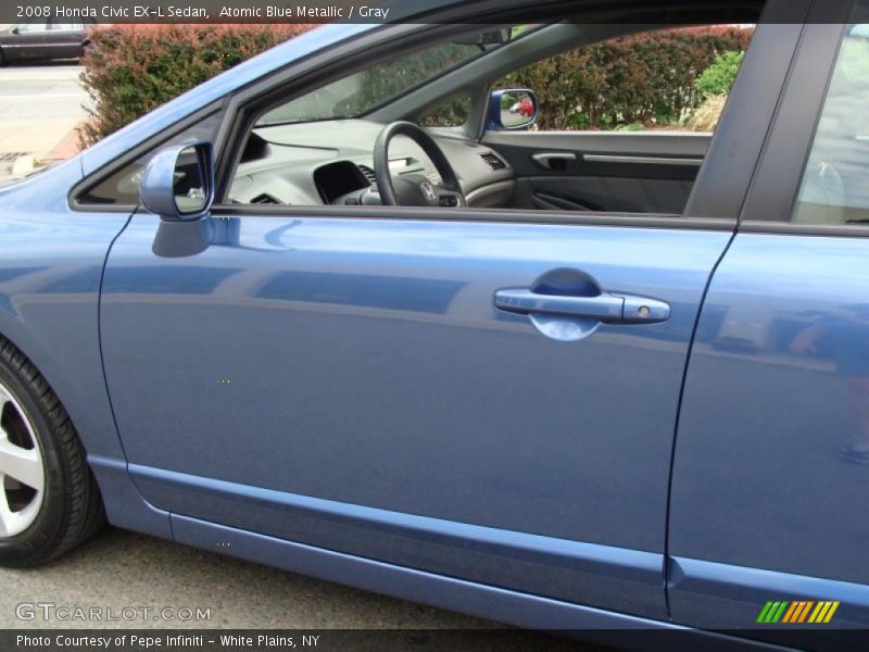 Atomic Blue Metallic / Gray 2008 Honda Civic EX-L Sedan