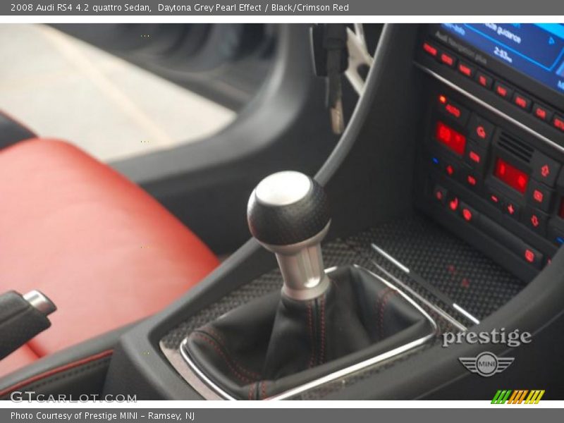 Daytona Grey Pearl Effect / Black/Crimson Red 2008 Audi RS4 4.2 quattro Sedan