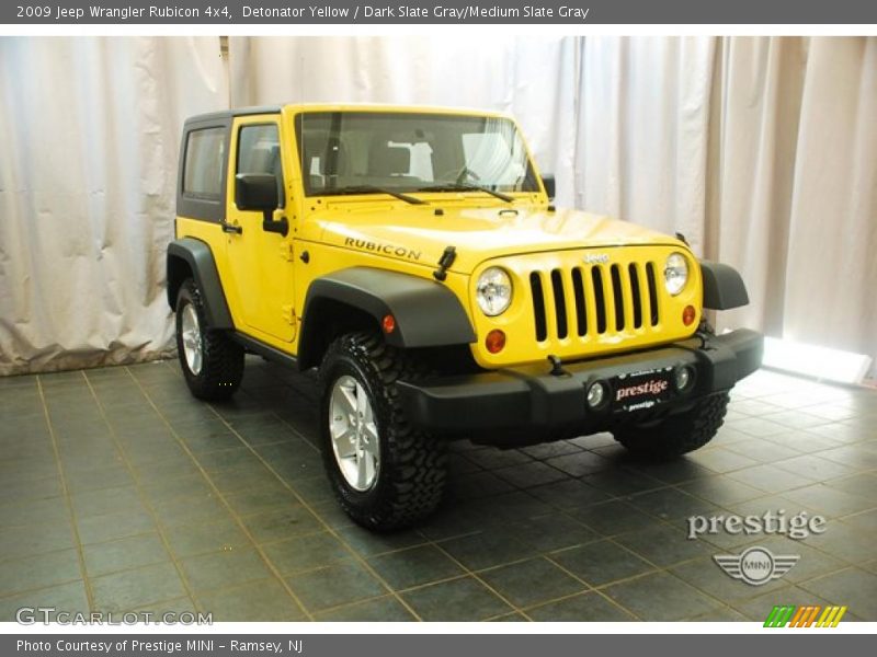 Detonator Yellow / Dark Slate Gray/Medium Slate Gray 2009 Jeep Wrangler Rubicon 4x4