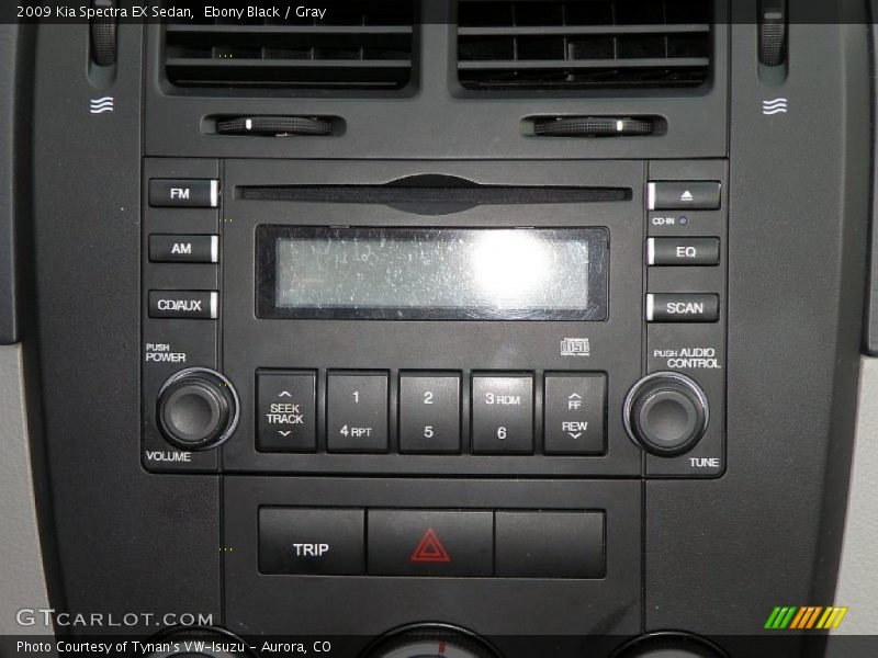Ebony Black / Gray 2009 Kia Spectra EX Sedan