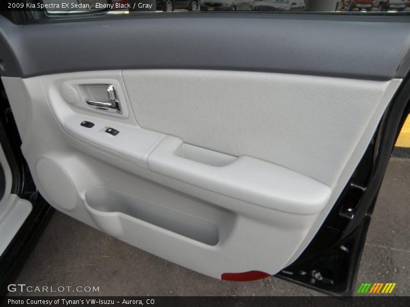 Ebony Black / Gray 2009 Kia Spectra EX Sedan