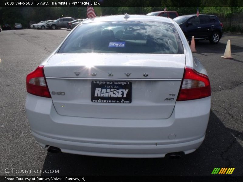 Ice White / Anthracite Black 2009 Volvo S80 T6 AWD