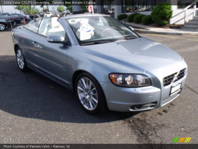 Celestial Blue Metallic / Calcite 2009 Volvo C70 T5 Convertible