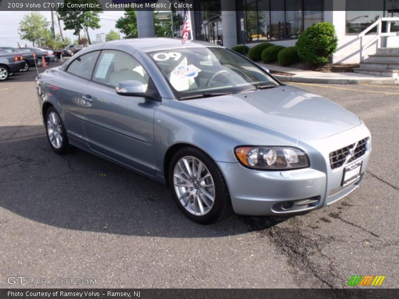 Celestial Blue Metallic / Calcite 2009 Volvo C70 T5 Convertible