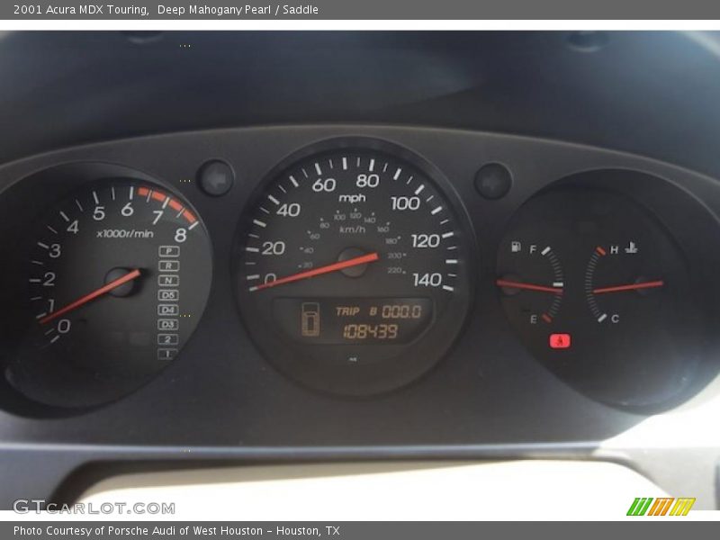 Deep Mahogany Pearl / Saddle 2001 Acura MDX Touring