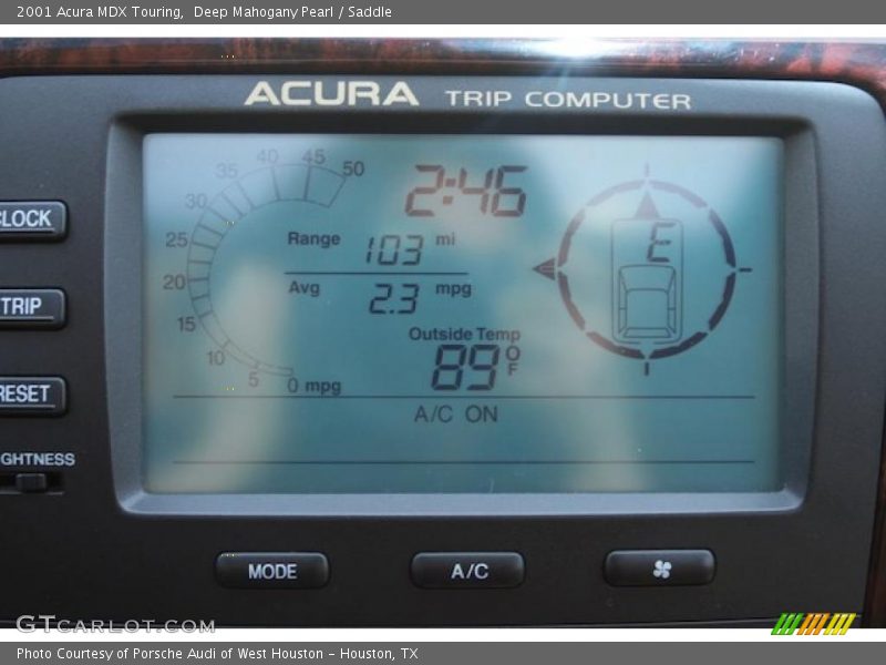 Deep Mahogany Pearl / Saddle 2001 Acura MDX Touring