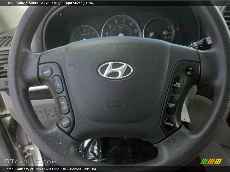 Bright Silver / Gray 2009 Hyundai Santa Fe GLS 4WD