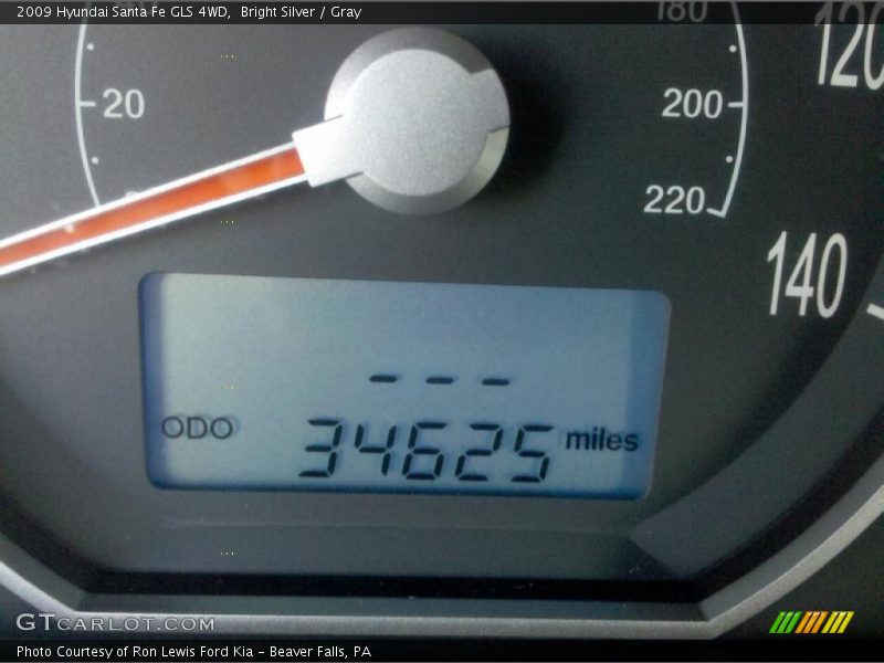 Bright Silver / Gray 2009 Hyundai Santa Fe GLS 4WD