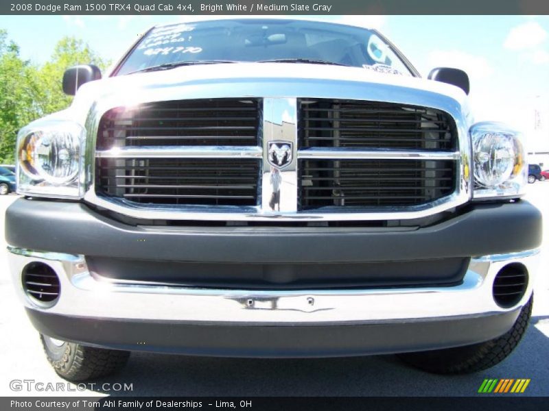 Bright White / Medium Slate Gray 2008 Dodge Ram 1500 TRX4 Quad Cab 4x4