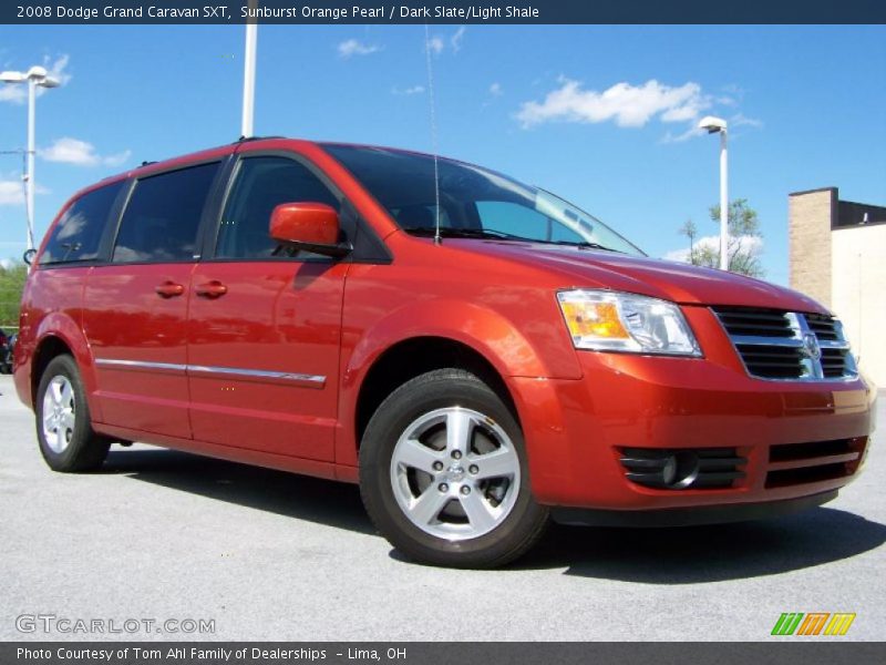 Sunburst Orange Pearl / Dark Slate/Light Shale 2008 Dodge Grand Caravan SXT