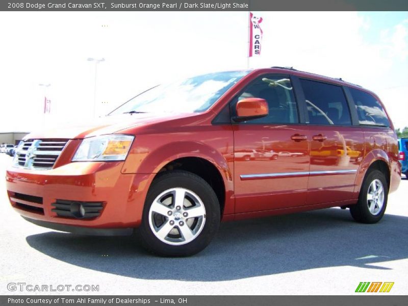 Sunburst Orange Pearl / Dark Slate/Light Shale 2008 Dodge Grand Caravan SXT