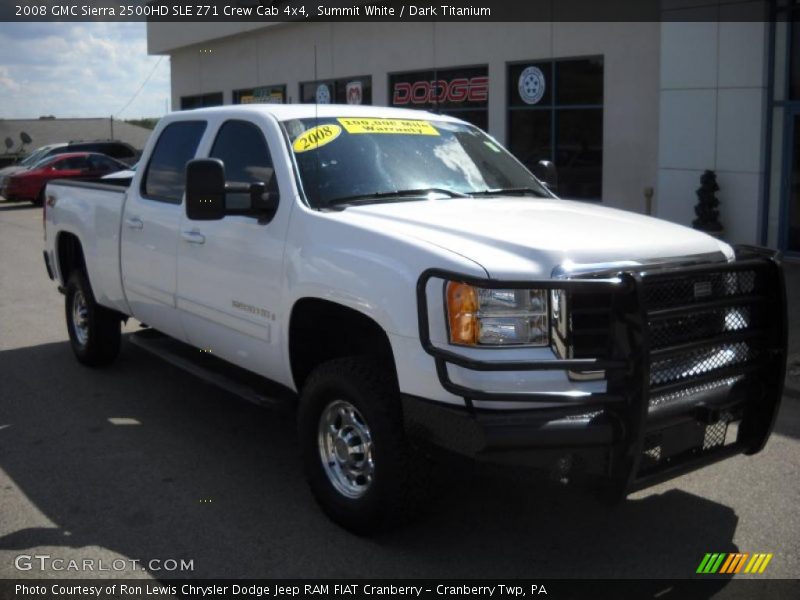 Summit White / Dark Titanium 2008 GMC Sierra 2500HD SLE Z71 Crew Cab 4x4