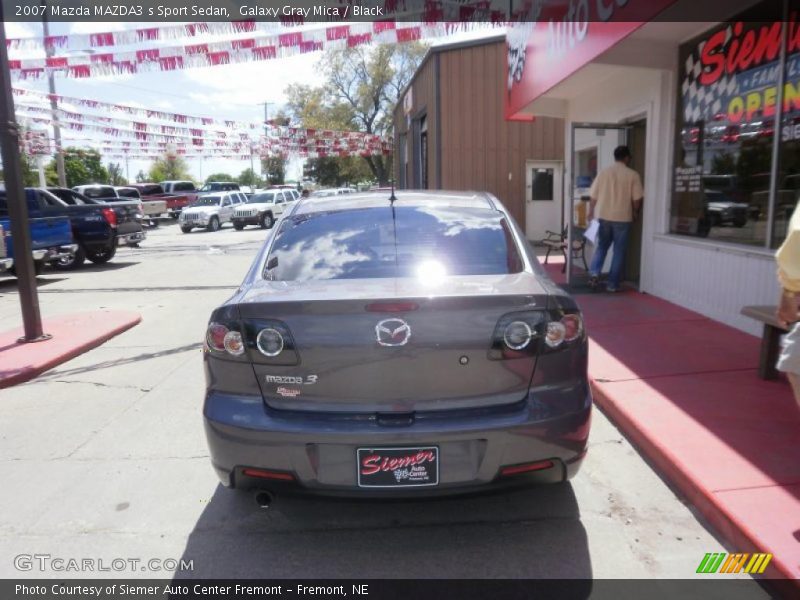 Galaxy Gray Mica / Black 2007 Mazda MAZDA3 s Sport Sedan