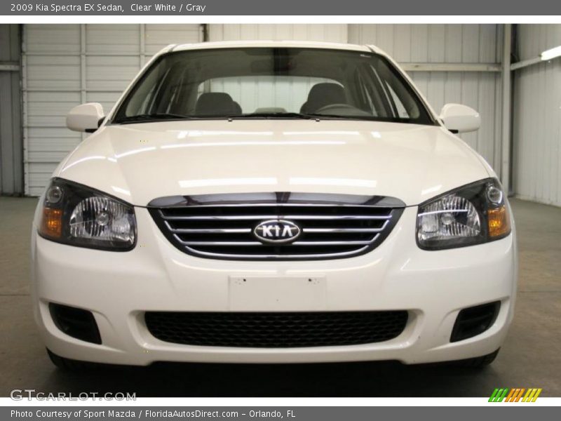 Clear White / Gray 2009 Kia Spectra EX Sedan