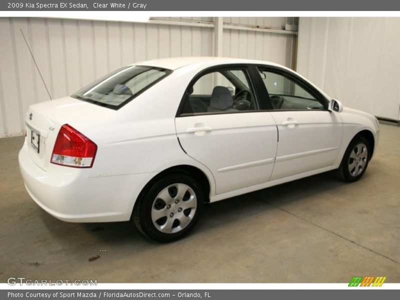 Clear White / Gray 2009 Kia Spectra EX Sedan