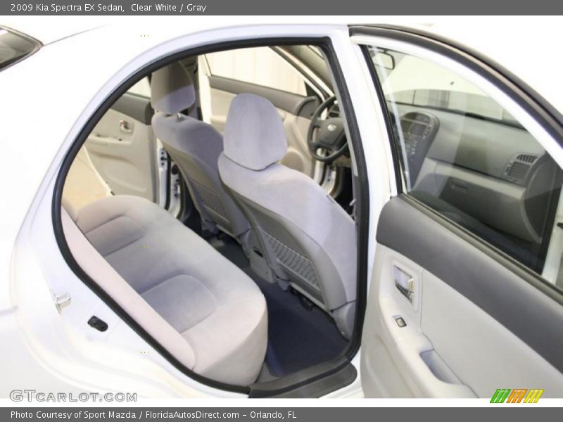 Clear White / Gray 2009 Kia Spectra EX Sedan