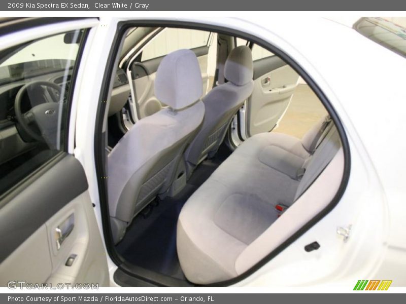 Clear White / Gray 2009 Kia Spectra EX Sedan
