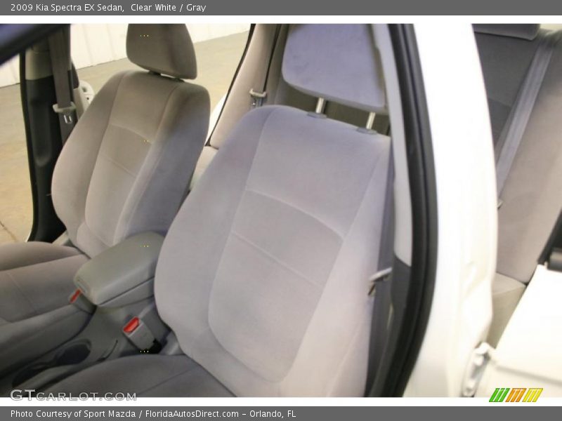 Clear White / Gray 2009 Kia Spectra EX Sedan