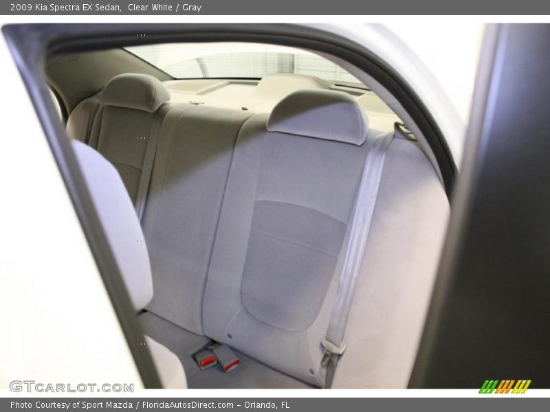 Clear White / Gray 2009 Kia Spectra EX Sedan