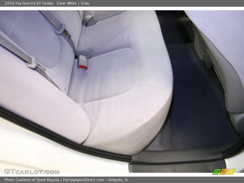 Clear White / Gray 2009 Kia Spectra EX Sedan