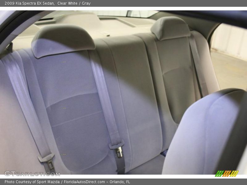 Clear White / Gray 2009 Kia Spectra EX Sedan