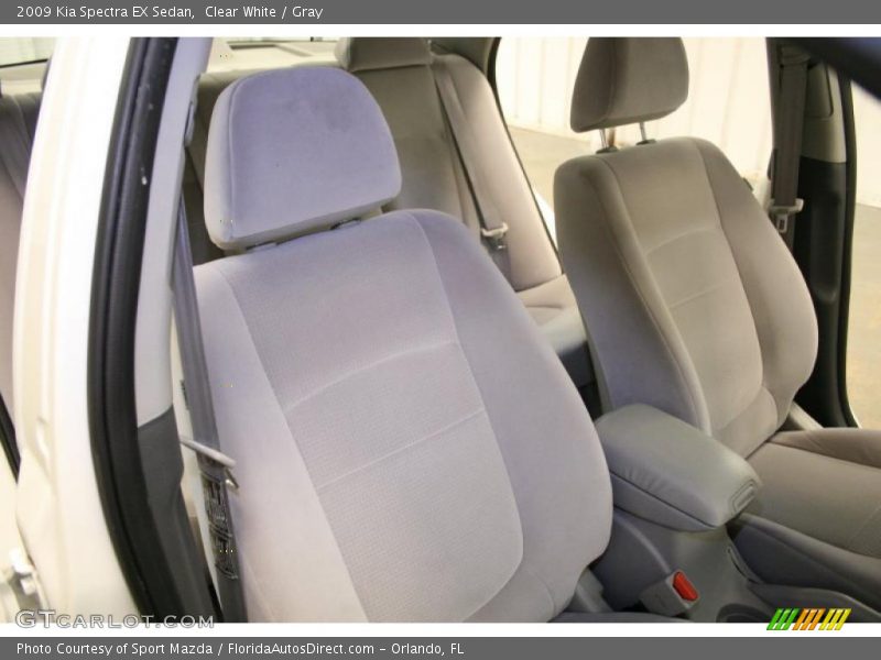 Clear White / Gray 2009 Kia Spectra EX Sedan