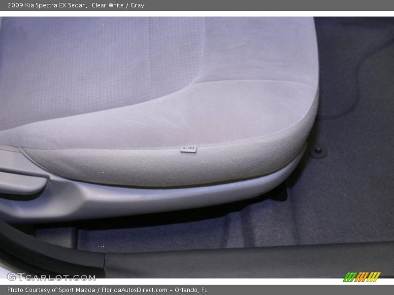 Clear White / Gray 2009 Kia Spectra EX Sedan