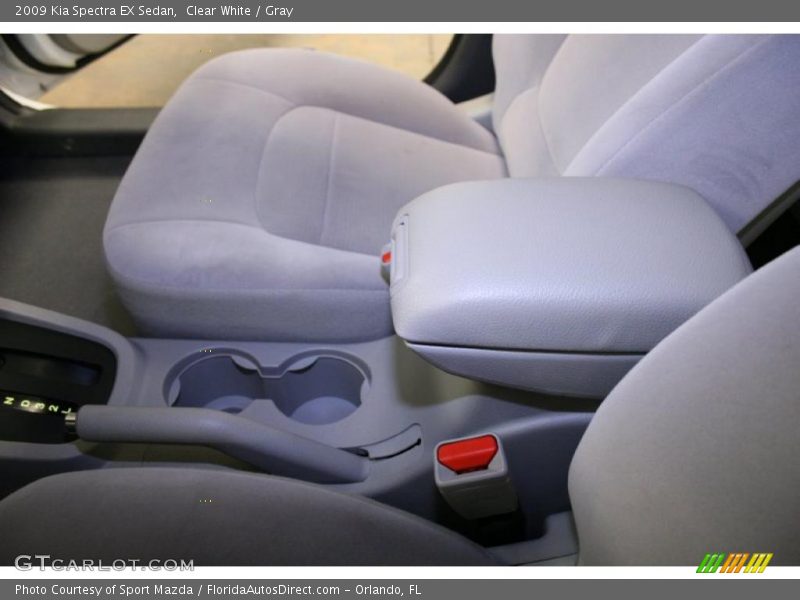 Clear White / Gray 2009 Kia Spectra EX Sedan