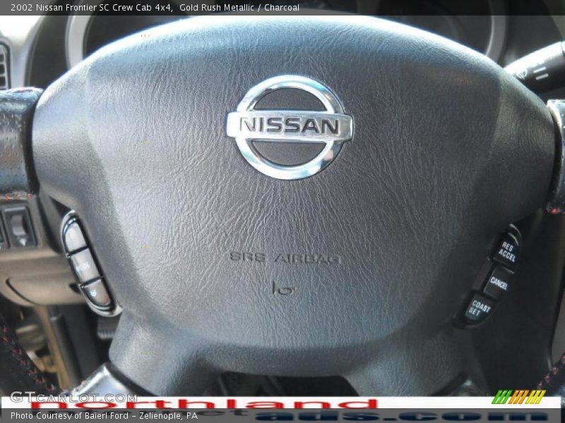 Gold Rush Metallic / Charcoal 2002 Nissan Frontier SC Crew Cab 4x4