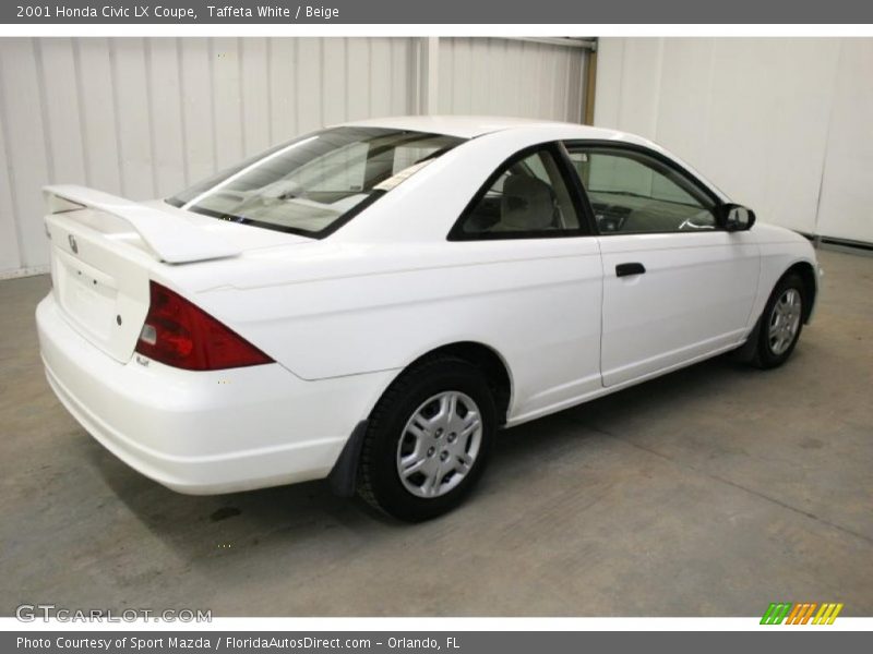 Taffeta White / Beige 2001 Honda Civic LX Coupe