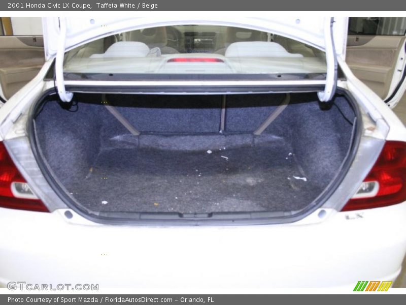Taffeta White / Beige 2001 Honda Civic LX Coupe