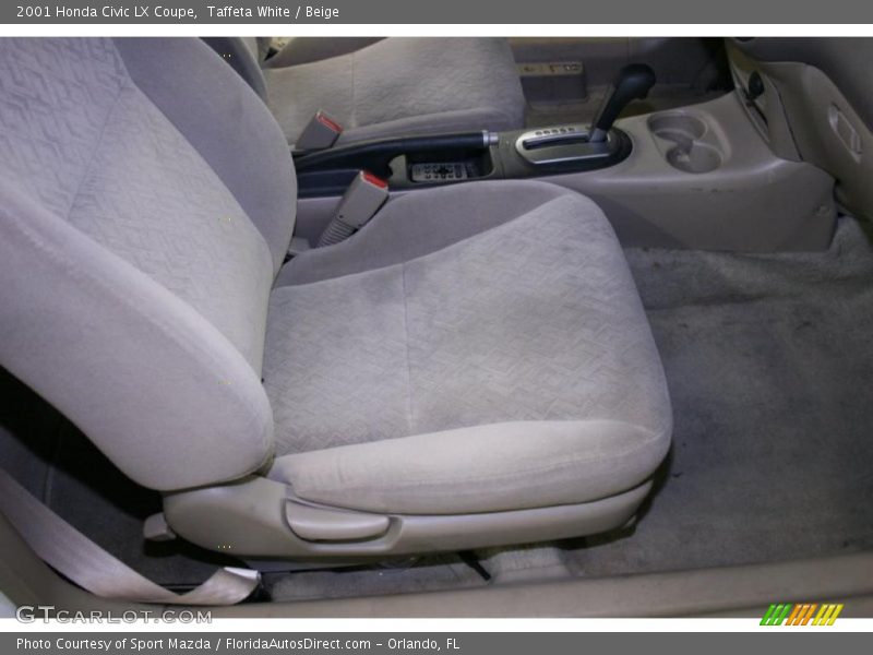 Taffeta White / Beige 2001 Honda Civic LX Coupe