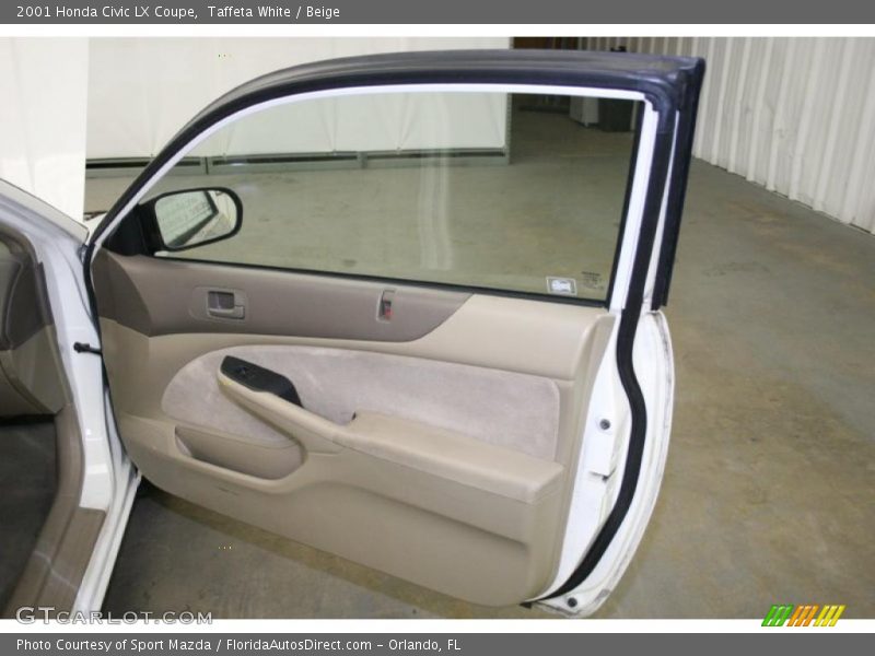 Taffeta White / Beige 2001 Honda Civic LX Coupe