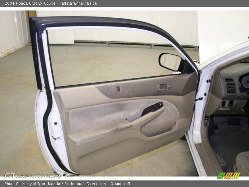 Taffeta White / Beige 2001 Honda Civic LX Coupe