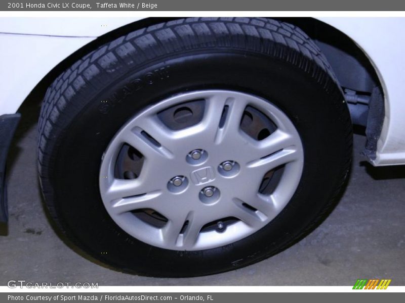Taffeta White / Beige 2001 Honda Civic LX Coupe