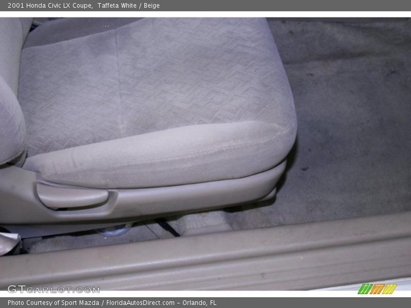 Taffeta White / Beige 2001 Honda Civic LX Coupe