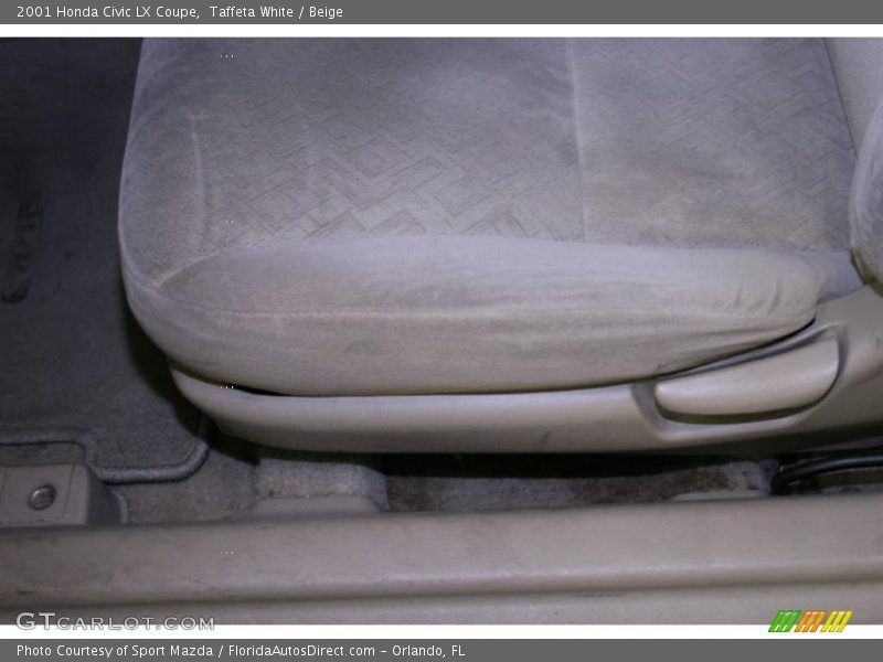 Taffeta White / Beige 2001 Honda Civic LX Coupe