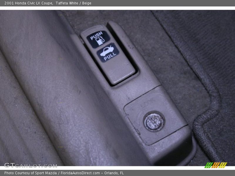 Taffeta White / Beige 2001 Honda Civic LX Coupe
