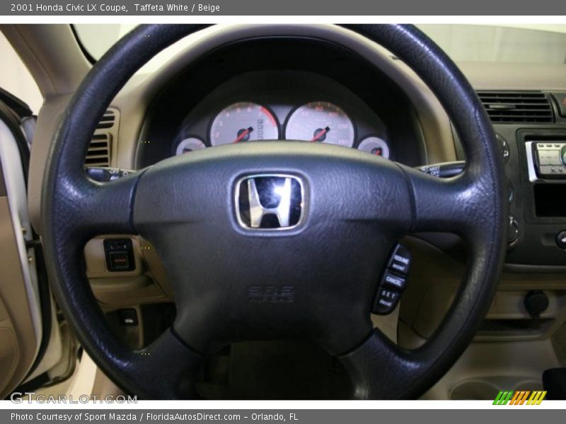 Taffeta White / Beige 2001 Honda Civic LX Coupe