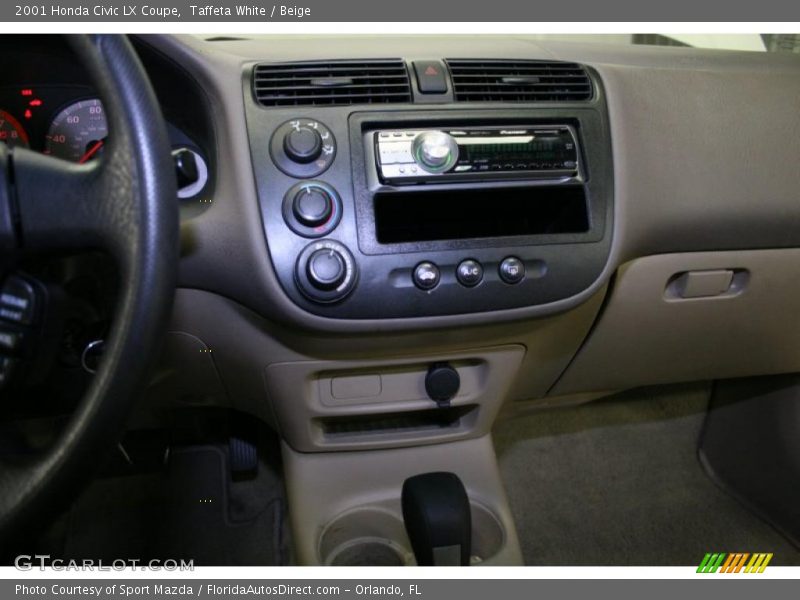 Taffeta White / Beige 2001 Honda Civic LX Coupe