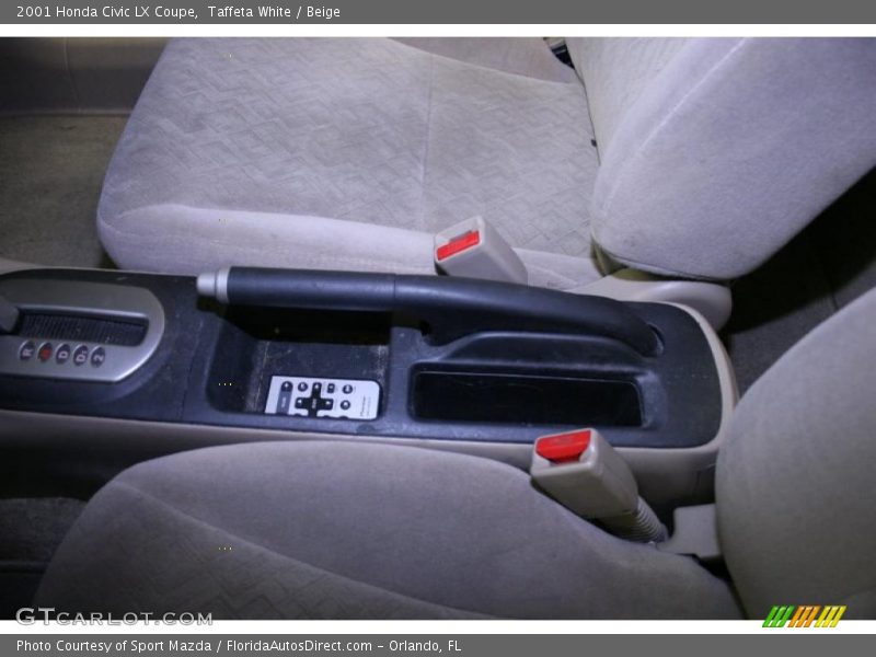 Taffeta White / Beige 2001 Honda Civic LX Coupe