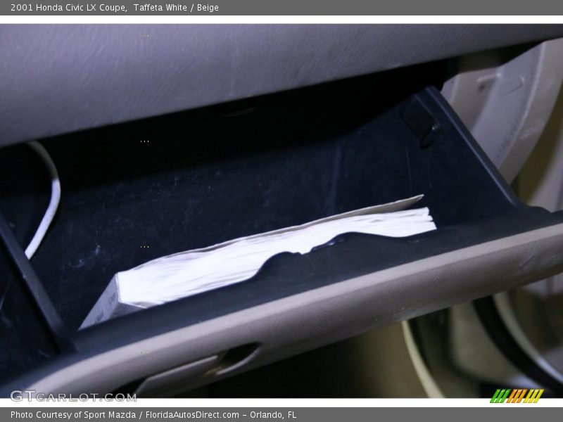Taffeta White / Beige 2001 Honda Civic LX Coupe
