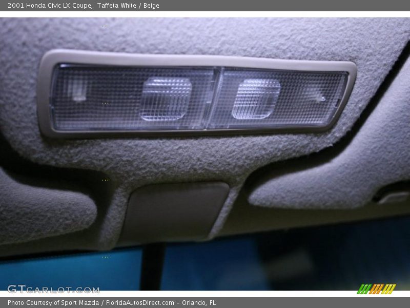 Taffeta White / Beige 2001 Honda Civic LX Coupe