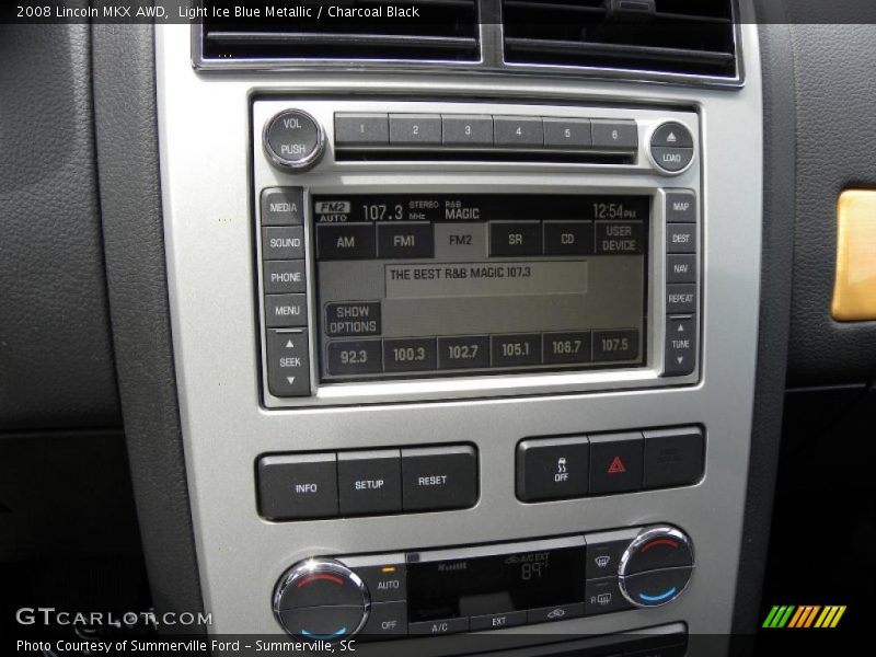 Light Ice Blue Metallic / Charcoal Black 2008 Lincoln MKX AWD