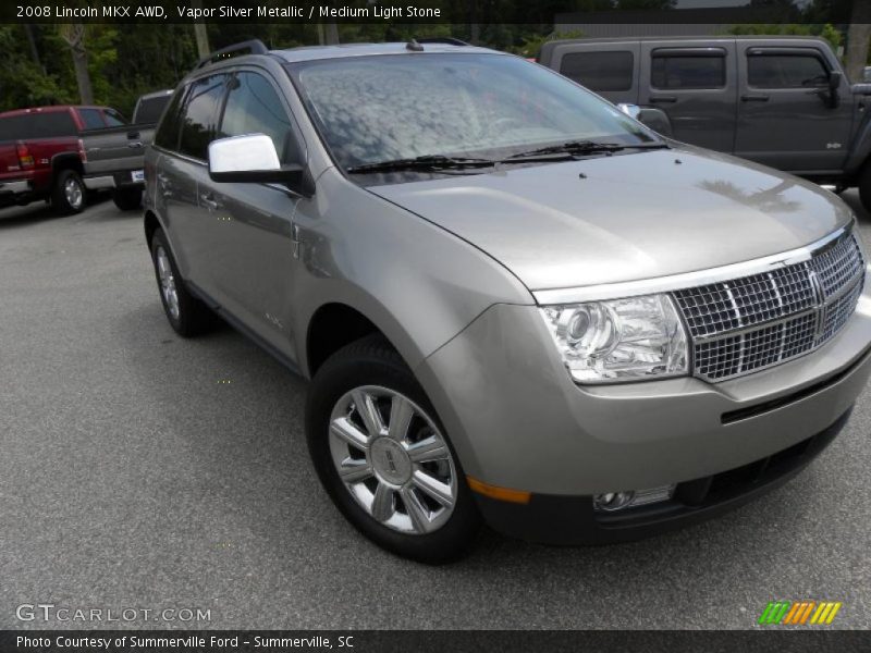 Vapor Silver Metallic / Medium Light Stone 2008 Lincoln MKX AWD