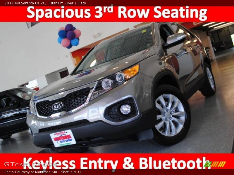Titanium Silver / Black 2011 Kia Sorento EX V6