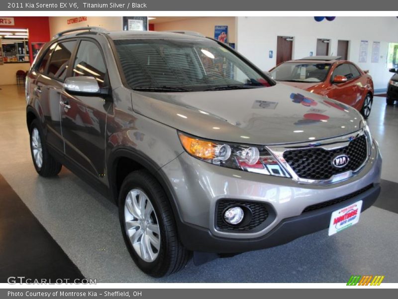 Titanium Silver / Black 2011 Kia Sorento EX V6