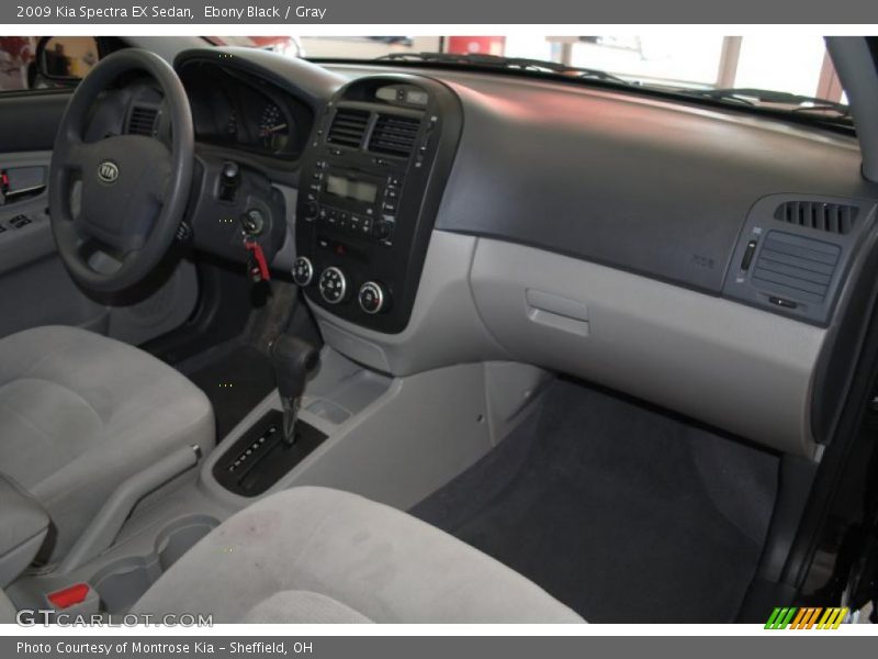 Ebony Black / Gray 2009 Kia Spectra EX Sedan