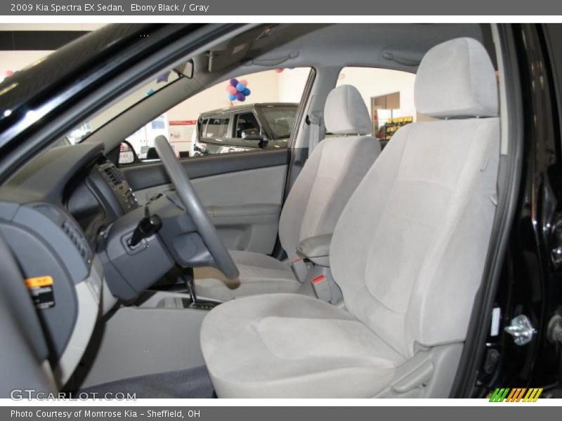 Ebony Black / Gray 2009 Kia Spectra EX Sedan